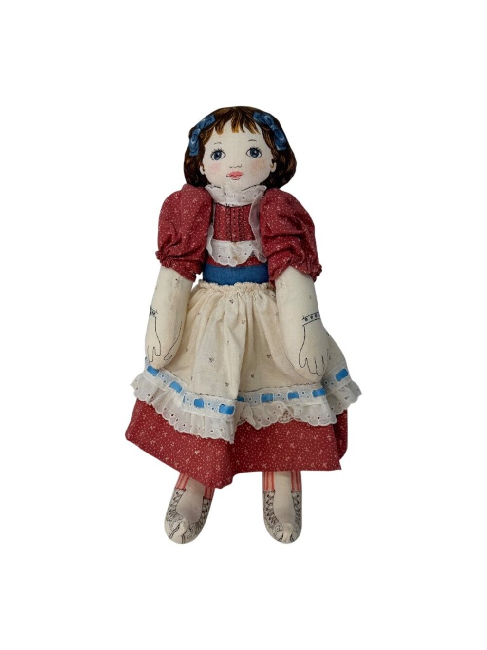 Vintage Cranston Storybook Panel Doll Mary Had Little Lamb Kay Reede 13.5"‎